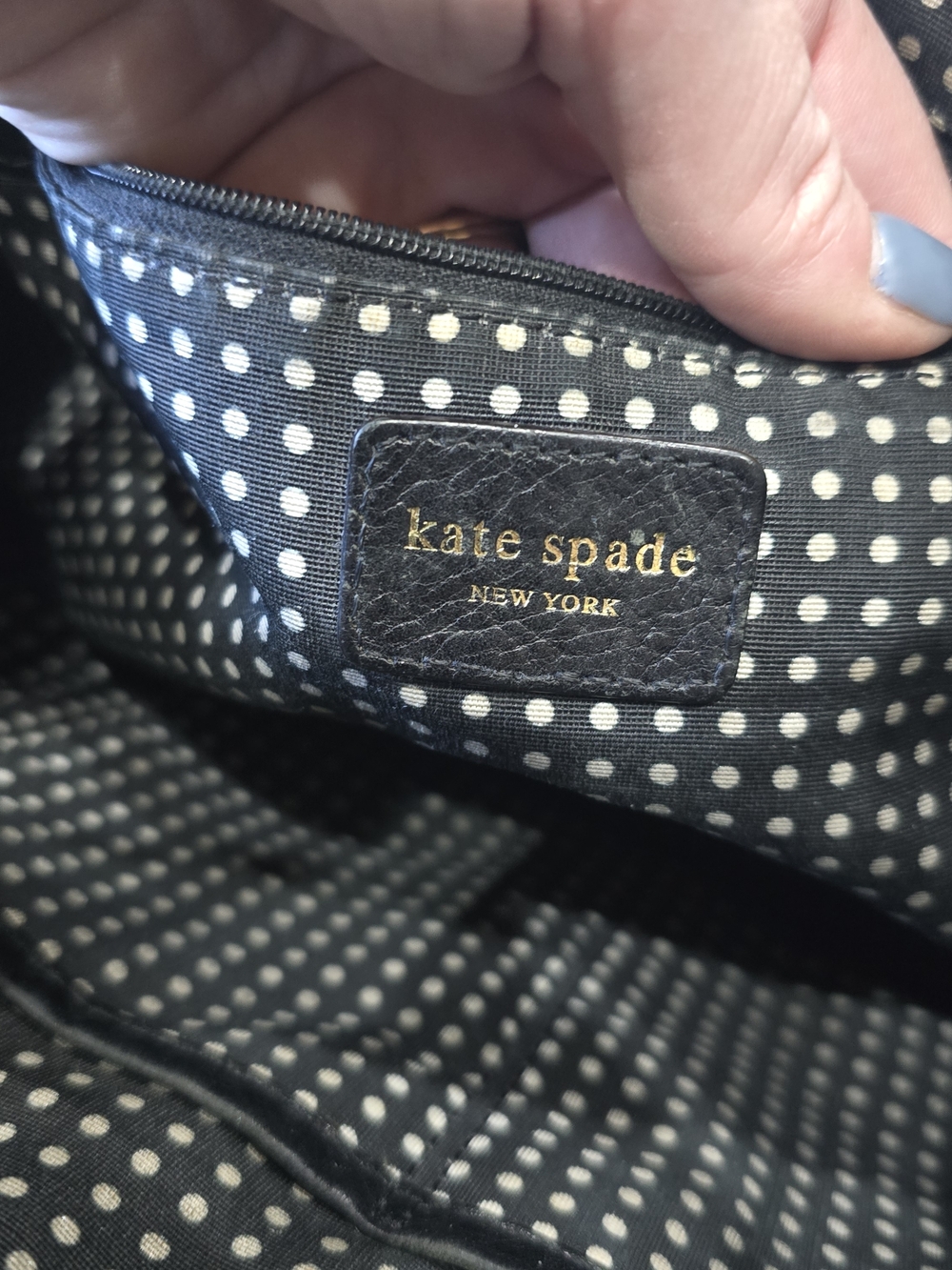 Vintage Kate Spade Black Leather Shoulder Bag - Picture 13 of 13